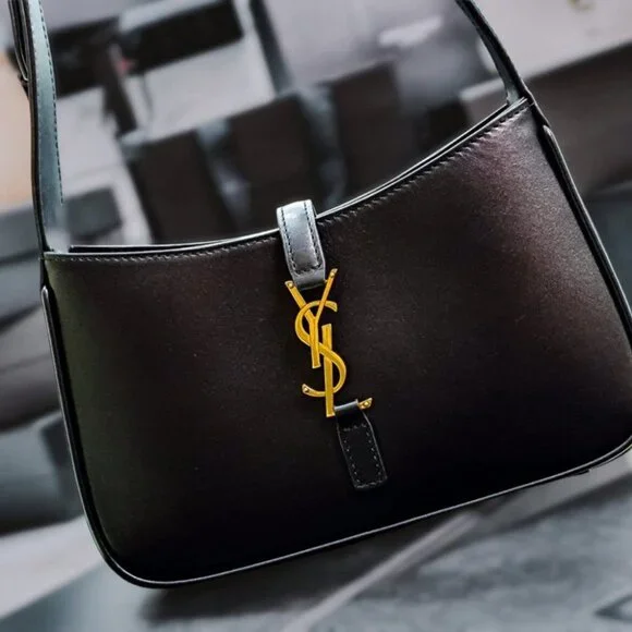 YSL HOBO BAG IN SMOOTH LEATHER NOIR - Picture 4 of 7